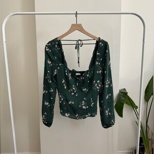 Floral Green Blouse